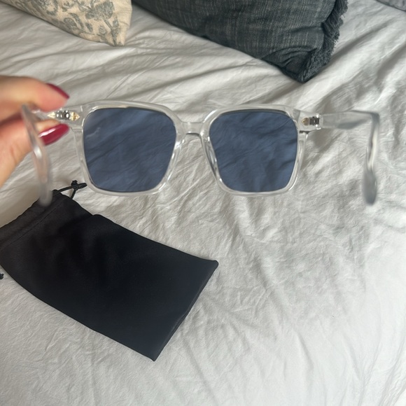 Clear frames, blue lens sunglasses from Iceland - Picture 4 of 4